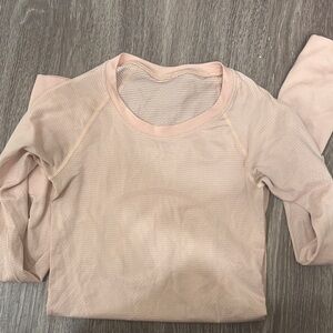 Lulumeon light muted pink swiftly tech long sleeve top